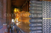 THAILAND, Bangkok, WAT PHO (Temple of Reclining Buddha), golden reclining Buddha, THA1897JPL