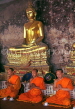 THAILAND, Bangkok, WAT PHO, monks and Buddha statue, THA302JPL