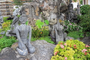 THAILAND, Bangkok, WAT PHO, stone statues spread throughout temple site, THA2876JPL