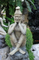 THAILAND, Bangkok, WAT PHO, stone statues spread throughout temple site, THA2885JPL