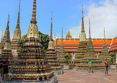THAILAND, Bangkok, WAT PHO, temple site, chedis, THA2819JPL