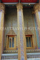 THAILAND, Bangkok, WAT RATCHABOPHIT, Ordination Hall, decorative windows, THA3252JPL
