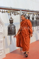 THAILAND, Bangkok, WAT SAKET (Golden Mount Temple), prayer bells and monk, THA3319JPL