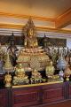 THAILAND, Bangkok, WAT SAKET (Golden Mount Temple), shrine room Buddha statues, THA3335JPL