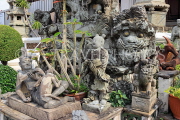 THAILAND, Bangkok, WAT SUTHAT, courtyard statues, THA3214JPL