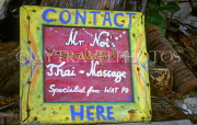 THAILAND, Ko Samui Island, sign advertising Thai Massage, THA1862JPL