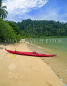 THAILAND, Koh Adang Island, kayak on empty beach, THA2084JPL
