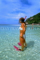 THAILAND, Koh Tao Island, snorkeller in shallow water, THA1973JPL