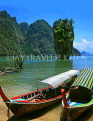 THAILAND, Phang Nga Bay, James Bond Island (Khao Tapoo Rock), boats, THA69JPL