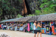 THAILAND, Phang Nga Bay, Khao Phing Kan (James Bond Island), souvenir stalls, THA4313JPL