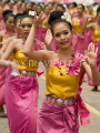 THAILAND, Ubon Ratchatani, Candle Festival dancers, THA1933JPL