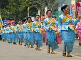 THAILAND, Ubon Ratchatani, dancers at the Candle Festival, THA1952JPL