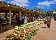 TONGA, Nukualofa, Main Market with gourds and yams for sale, TON149JPL