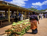 TONGA, Nukualofa, Main Market with gourds and yams for sale, TON2423JPL