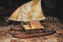 TONGA, Nukualofa, crafts, souvenir fishing catamaran, Tongan National Centre, TON151JPL