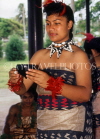 TONGA, Nukualofa, woman performing traditional Kava ceremony, TON112JPL
