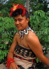 TONGA, Tongan woman in national dress, posing, TON147JPL