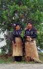 TONGA, Tongans in traditional 'mourning' costume, TON202JPL