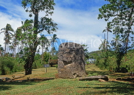 TONGA, Tongatapu, historic sites, Ha'amonga site, ruins of stone cut king's throne, TON155JPL