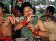 TONGA, cultural dancer performing during traditional Kava ceremony, TON150JPL