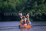 TRINIDAD, fishermen in small boat, Caroni Swamp, CAR1138JPL
