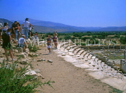 TURKEY, Aphrodisias, The Ancient Theatre and tourists, TUR240JPL