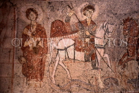 TURKEY, Cappadocia, Goreme, Yilanli Church frescoes, George & the Dragon, TUR726JPL