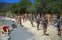 TURKEY, Dalyan, tourists having mud bath, TUR1511JPL
