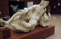 TURKEY, Ephesus, Selcuk, Selcuk Museum, 'Reclining Warrior' sculpture, TUR605JPL