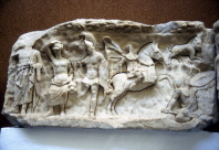 TURKEY, Ephesus, Selcuk, Selcuk Museum, Temple of Hadrian friezes, TUR598JPL
