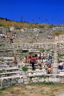 TURKEY, Ephesus, ruins of the Great Theatre and tourists, TUR704JPL