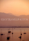 TURKEY, Fethiye, coastal view, sunrise and boats, TUR590JPL