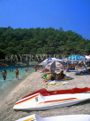 TURKEY, Fethiye area, Olu Deniz peninsula, beach and sunbathers, TUR299JPL