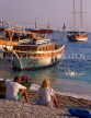 TURKEY, Fethiye coast, beach and boats, TUR345JPL