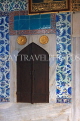 TURKEY, Istanbul, Topkapi Palace, The Harem, Dormitory, door and tilework, TUR1064PL
