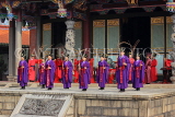 Taiwan, TAIPEI, Confucius Temple, and ancient ritual ceremony being performed, TAW1102JPL
