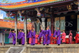 Taiwan, TAIPEI, Confucius Temple, and ancient ritual ceremony being performed, TAW1103JPL