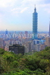Taiwan, TAIPEI, Elephant Mountain, Taipei 101 building and city view, TAW437JPL