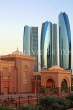 UAE, ABU DHABI, Emirates Palace Hotel and Etihad Towers, UAE594JPL