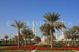 UAE, ABU DHABI, Sheik Zayed Mosque, and palm trees, UAE658JPL