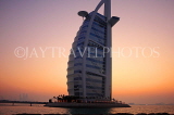 UAE, DUBAI, Burj al Arab Hotel, dusk sunset view, UAE321JPL