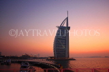 UAE, DUBAI, Burj al Arab Hotel, dusk sunset view, UAE323JPL