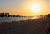 UAE, DUBAI, beach at sunset, UAE702JPL