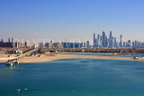 UAE, DUBAI, sea and view towards city centre, view from Palm Jumeirah, UAE467JPL