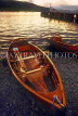 UK, Cumbria, LAKE WINDERMERE, lake and boat at dusk, UK5993JPL