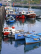 UK, Devon, BRIXHAM, harbourfront, small fishing boats, DEV401JPL