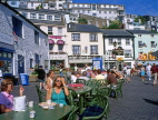 UK, Devon, BRIXHAM, outdoor cafe scene, DEV400JPL