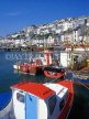 UK, Devon, BRIXHAM, town centre, fishing harbour and boats, DEV382JPL