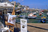 UK, Devon, BRIXHAM, town centre, harbourfront, paintings for sale, DEV418JPL