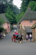 UK, Devon, COCKINGTON village (near Torquay), village and horse-drawn carriage, DEV491JPL